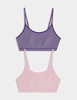 2pk Non Wired Crop Top First Bras