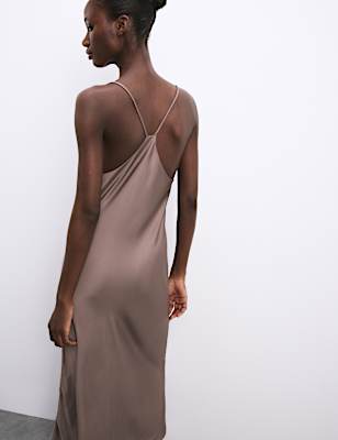 Satin Strappy Long Chemise