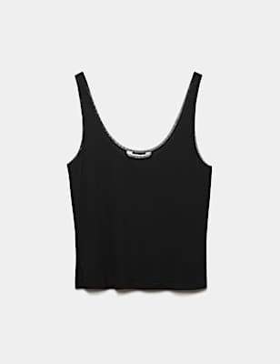 Modal Rich Ribbed Cami Pyjama Top