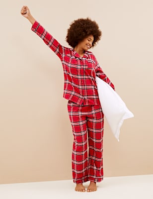 Women's Checked Family Pyjama Set
