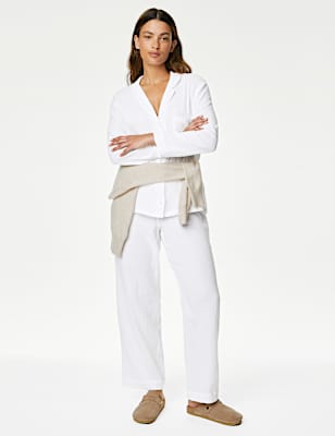 Pure Cotton Revere Collar Pyjama Set