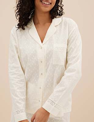 Pure Cotton Lace Trim Pyjama Set