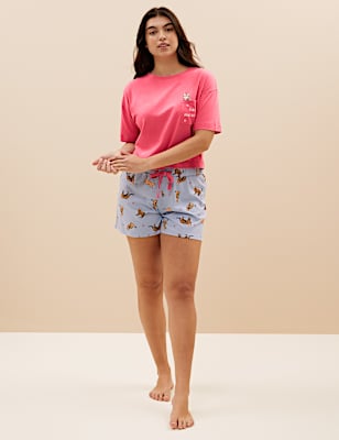 Cotton Rich Cat Shortie Set