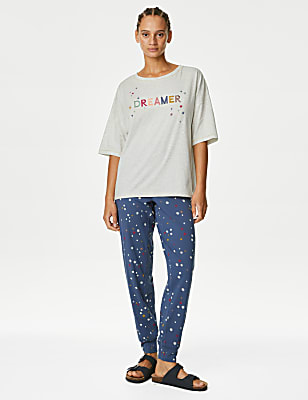 Cotton Rich Dreamer Slogan Pyjama Set