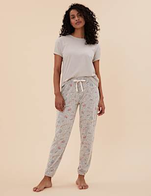 Cotton Printed Cuff Jogger
