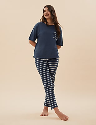 Cotton Striped Pyjama Set