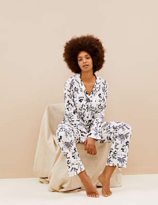 Cotton Modal Revere Collar Pyjama Set