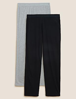 2pk Cotton Modal Pyjama Bottoms