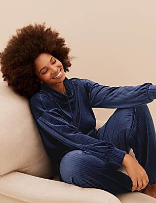 Velour Flexifit™ Ribbed Lounge Jogger