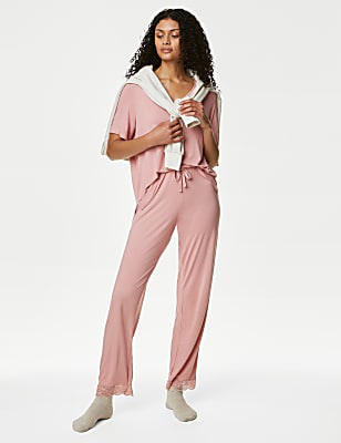 Body Soft&trade; Lace Trim Pyjama Bottoms