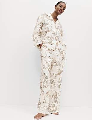 Pure Cotton Animal Print Pyjama Bottoms