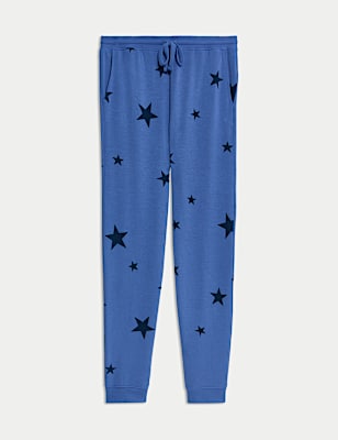 Star Print Cuffed Hem Pyjama Bottoms