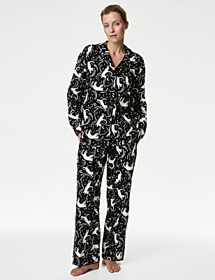 Pure Cotton Cat Print Pyjama Set