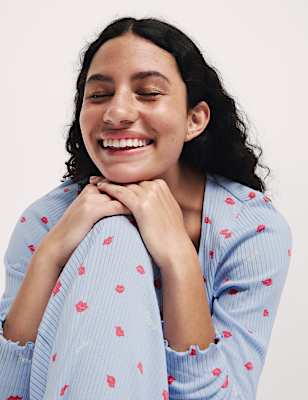 Cool Comfort™ Printed Ribbed Pyjama Set