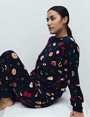 Pure Cotton Family Christmas Food Pyjama Set