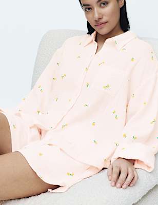 Pure Cotton Muslin Printed Shortie Set