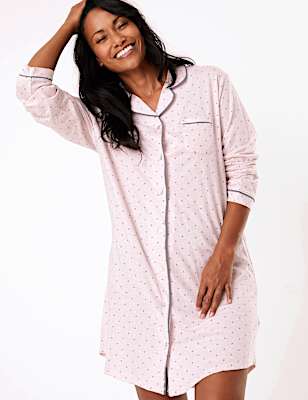 Cool Comfort&trade; Cotton Modal Spot Print Nightdress