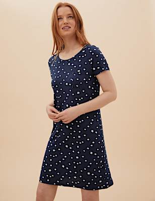 Star Print Short Nightdress