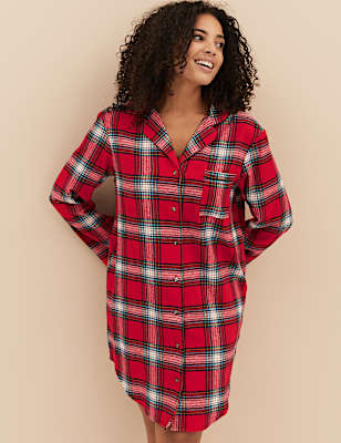 Women's Checked Family Christmas Nightshirt