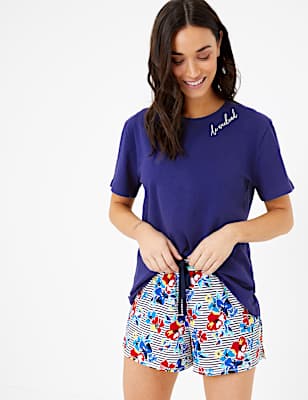 Cotton Le Weekend Slogan Pyjama Top