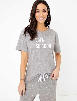 Cotton Sofa So Good Slogan Pyjama Top