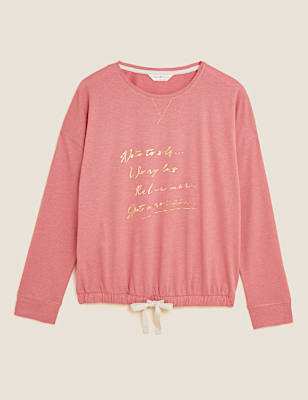 Cotton Worry Less Printed Pyjama Top