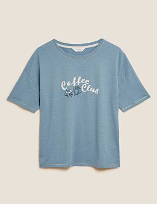 Cotton Coffee Club Pyjama Top