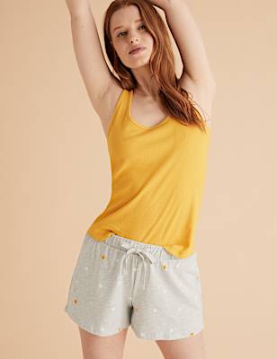 Cotton Spot Print Pyjama Shorts