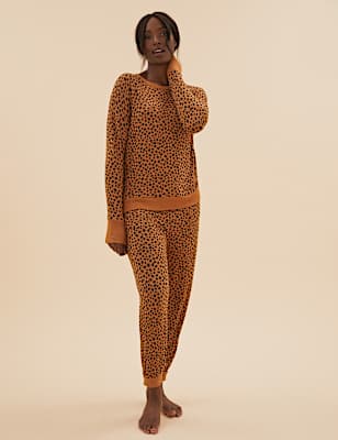 Cosy Knit Lounge Cheetah Sweatshirt