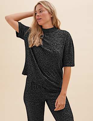 Viscose Mix Plain High Neck Top