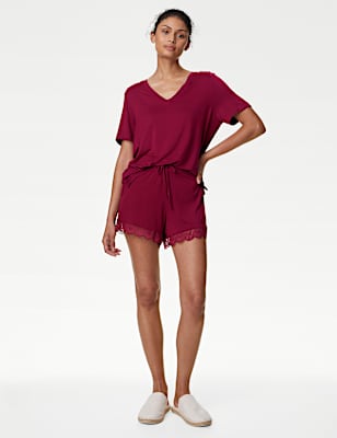 Body Soft&trade; Lace Trim Shorts
