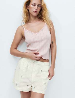 Pure Cotton Radish Printed Pyjama Shorts