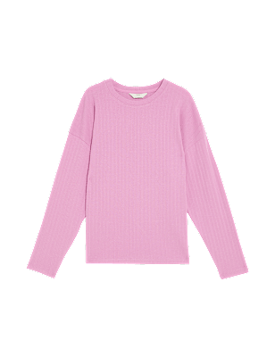 IBO RIB POINTELLE LONG SLEEVE TOP