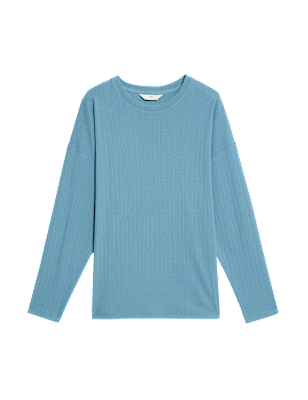IBO RIB POINTELLE LONG SLEEVE TOP
