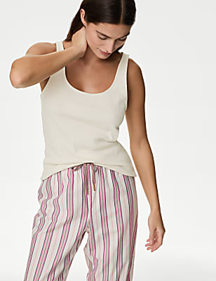 Cotton Rich Ribbed Pyjama Top