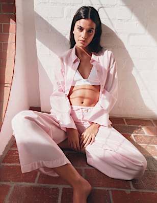 Pure Cotton Chambray Lounge Shirt