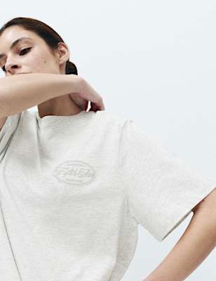 Pure Cotton Embroidered Slogan Pyjama Top