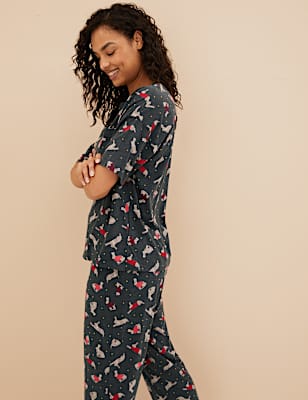 Cotton Mix Printed Relaxed Fit Pyjama Set