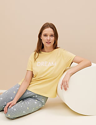 Cotton Rich Daisy Print Pyjama Set