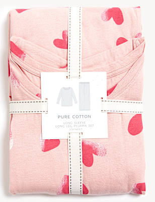 Pure Cotton Heart Print Pyjama Set