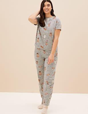 Cotton Rich Dog Print Pyjama Set