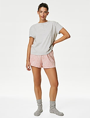 Cotton Rich Leaf Shortie Set