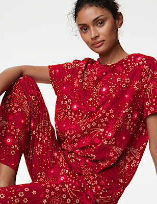 Pure Cotton Star Print Pyjama Set