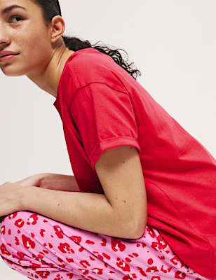 Cotton Rich Printed Pyjama Set