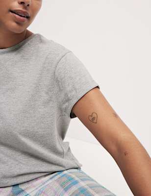 Cotton Rich Leaf Print Pyjama Set