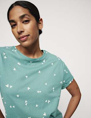 Cotton Rich Printed Pyjama Set