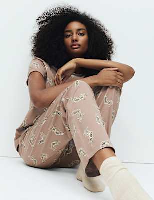 Cotton Rich Printed Pyjama Set