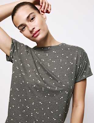 Cotton Rich Printed Pyjama Set