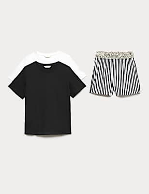 2 Pack Pure Cotton Shortie Pyjama Sets