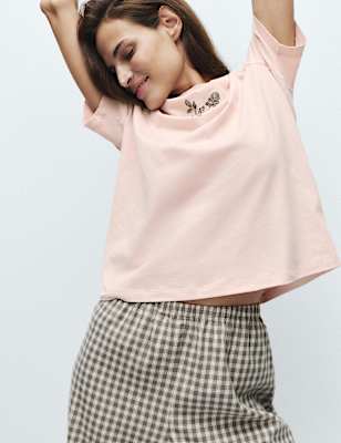 Cotton Rich Printed Pyjama Set